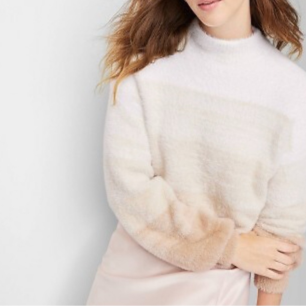 Wild Fable XXL Ombre Mock Turtleneck Fuzzy Boxy Pullover Sweater